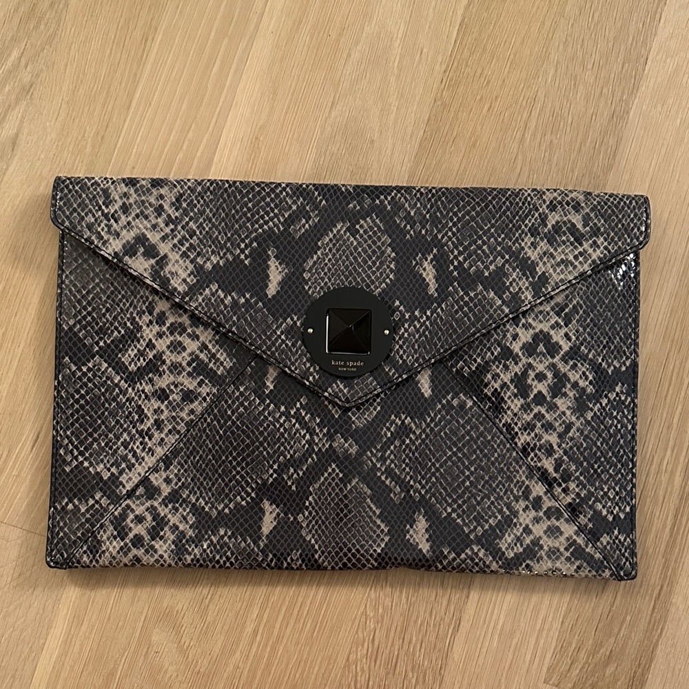Kate Spade Snakeskin Envelope Clutch